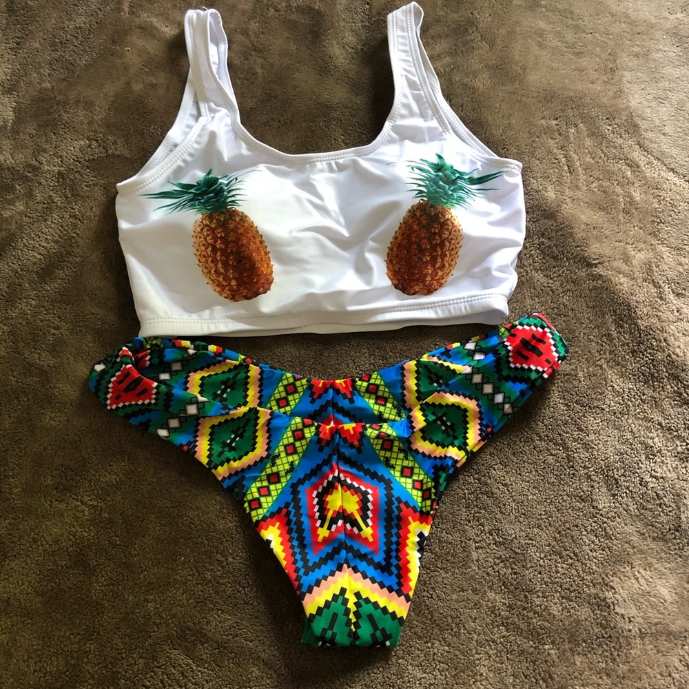 Pineapple Thong Bikini